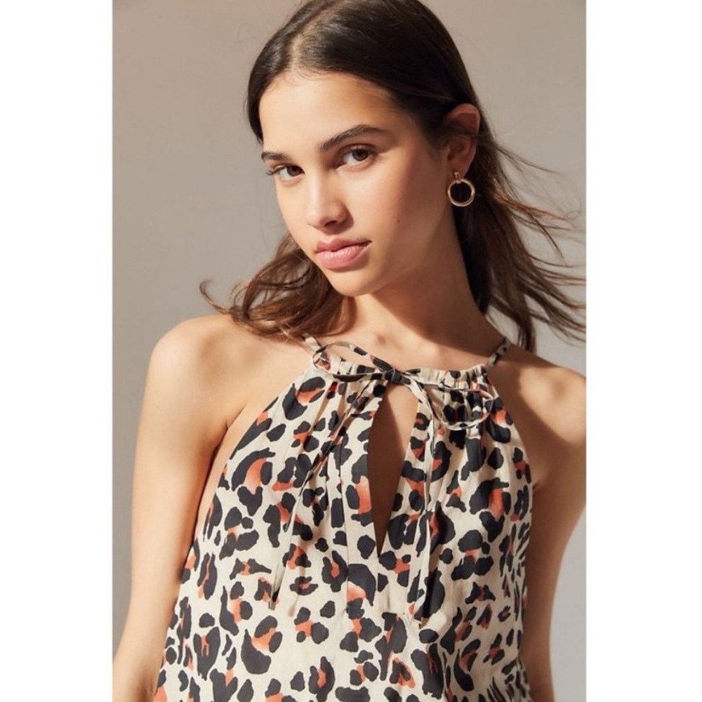 Urban Outfitters Leopard Print Tiered Keyhole Romper - Picture 5 of 12